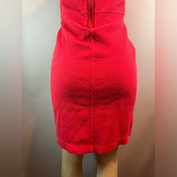 Maeve Anthropologie Splitshade Red Textured Knit Tulip Sheath Dress Size Medium - Picture 7 of 15